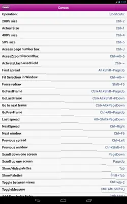 Shortcuts for InDesign android App screenshot 10